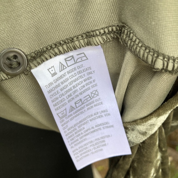 Sage Crushed Velvet Button Up - Picture 7 of 7